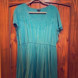 Torrid Short Sleeve Teal Dress